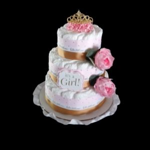 It's a Girl! Pink Diaper Cake